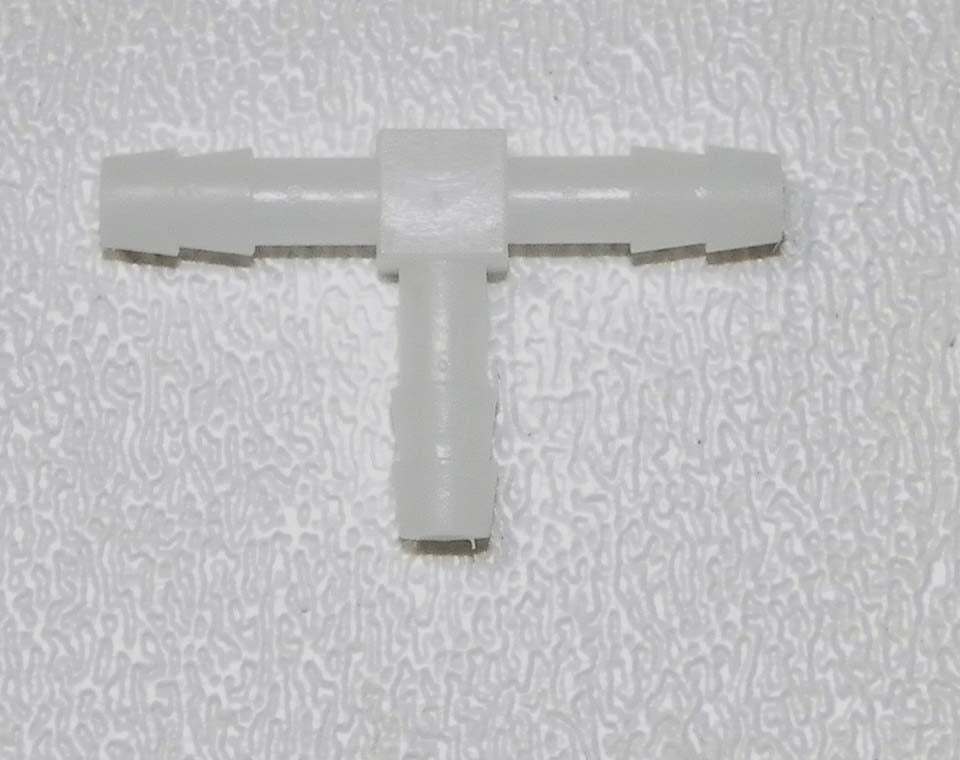 Plastic T Fitting; 1/8'' x 1/8'' x 1/8''