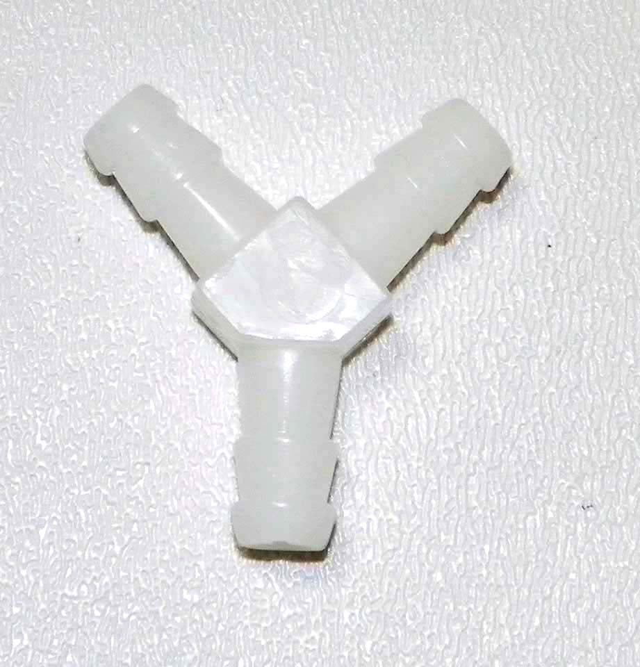 Plastic Y Fitting; 1/4'' x 1/4'' x 1/4''