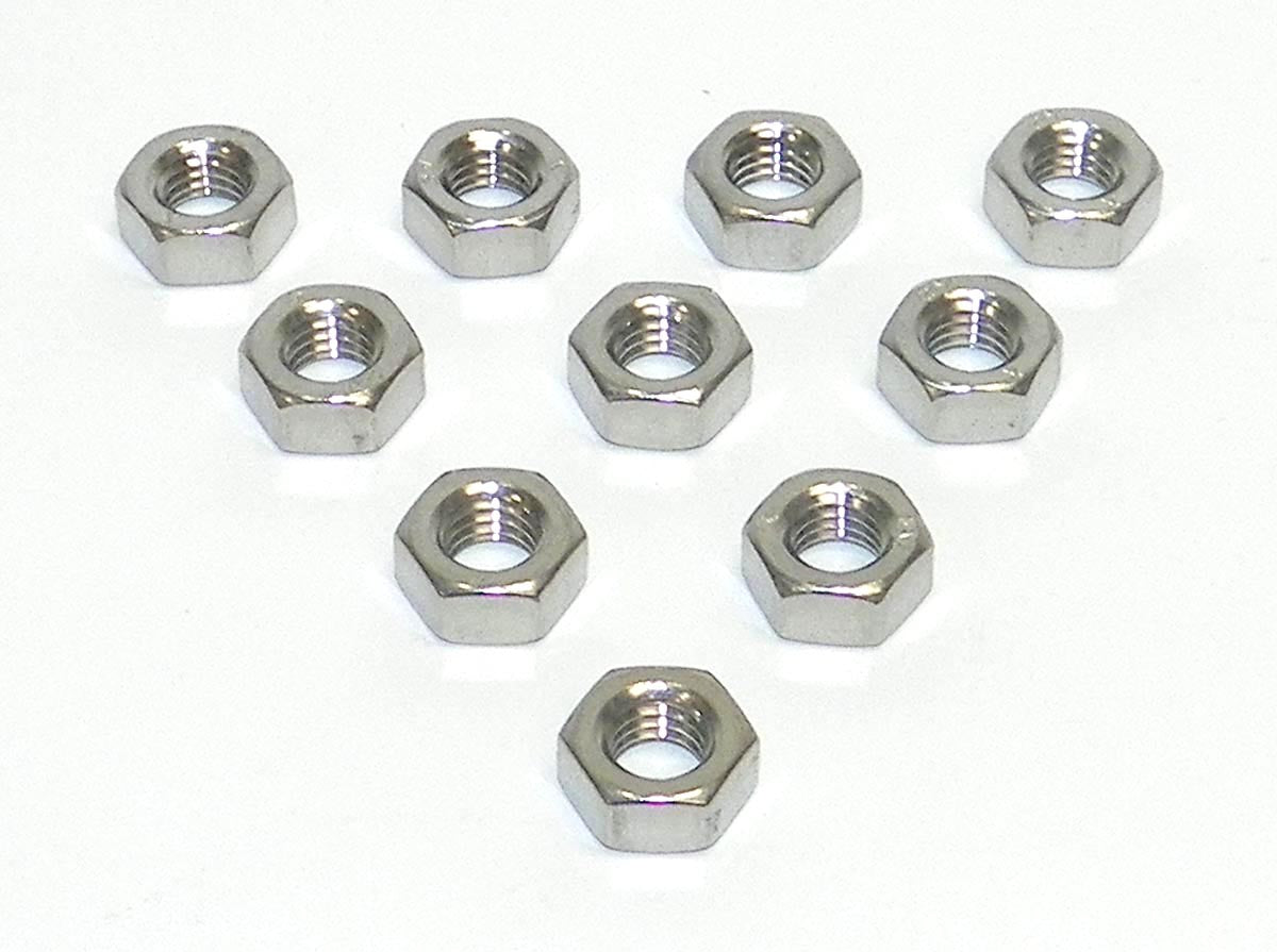 Nut, Hex; 8mm Stainless - Pack Of 10