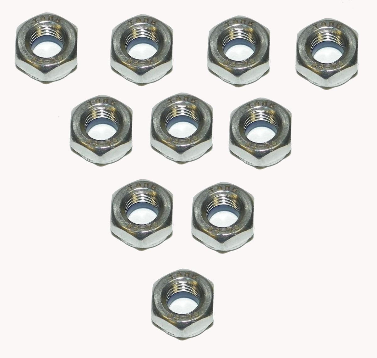 Nut, Nylon Lock; 8mm Stainless - Pack Of 10