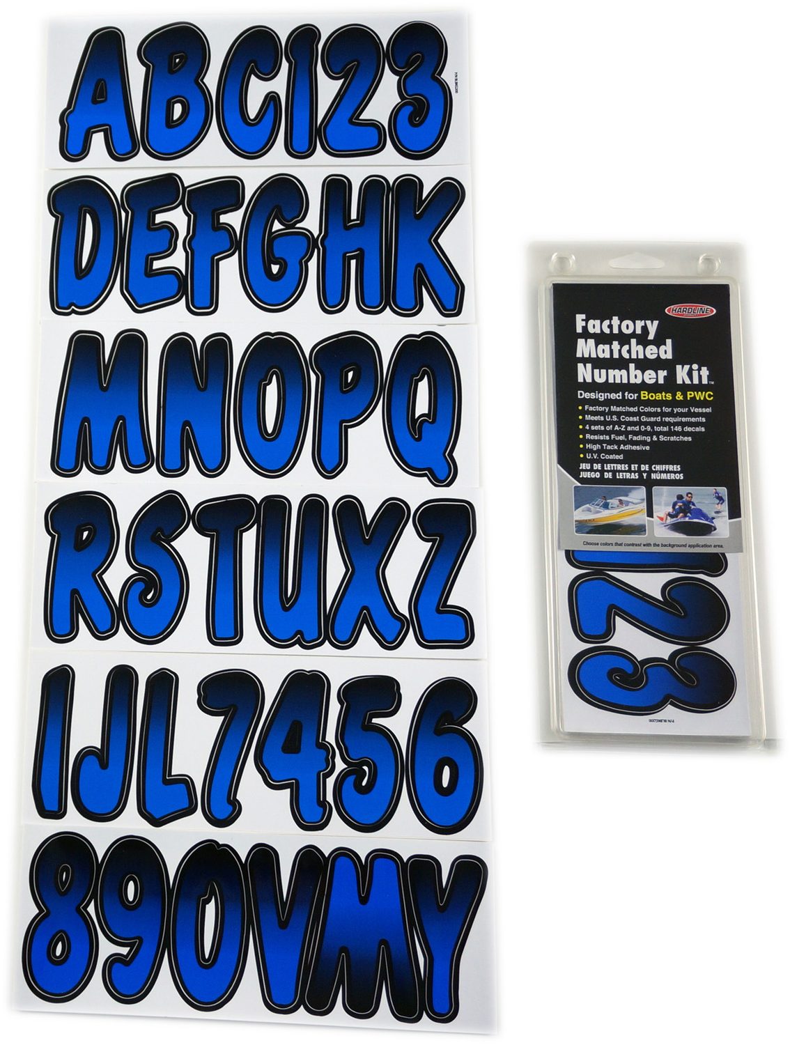 ID Sticker Kit; Blue / Black