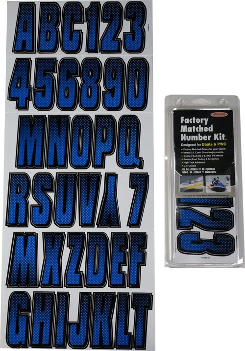 ID Sticker Kit; Blue / Black