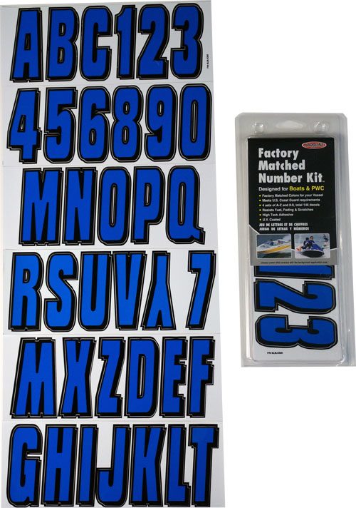 ID Sticker Kit; Blue / Black