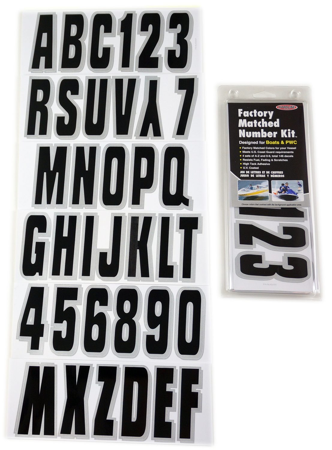 ID Sticker Kit; Black / Silver