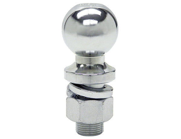 Hitch Ball, Chrome; 2'' Ball - 1'' x 2-1/8'' Shank