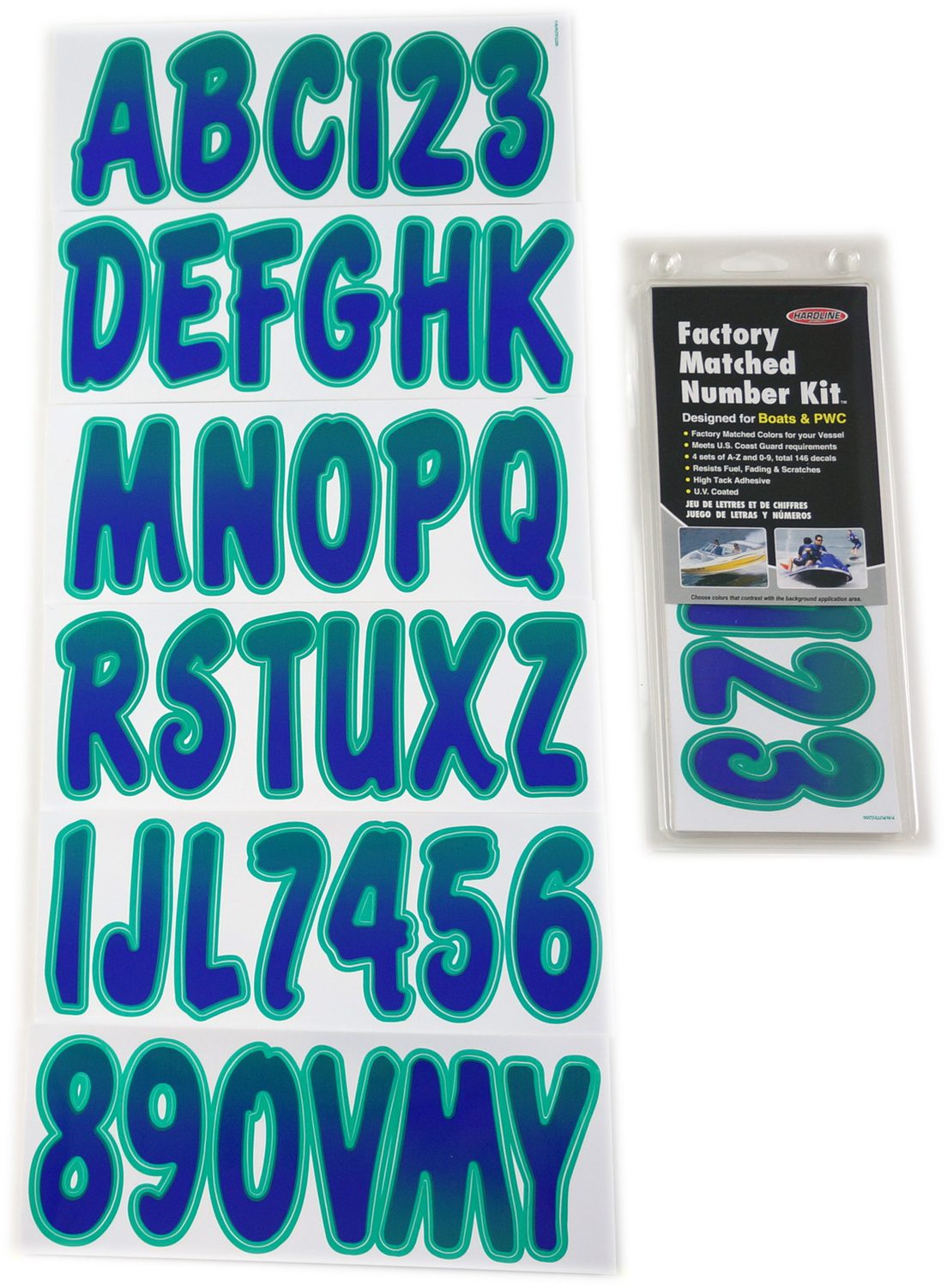 ID Sticker Kit; Purple / Teal