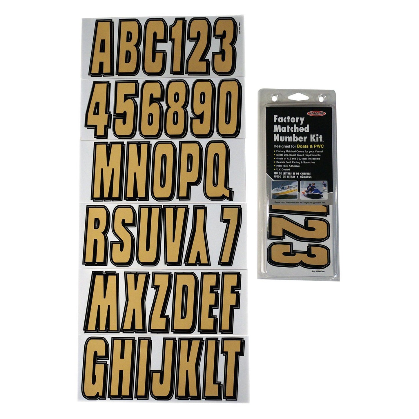 ID Sticker Kit; Blue / Gold