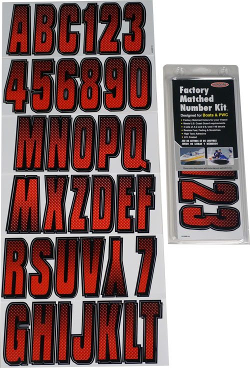ID Sticker Kit; Red / Black