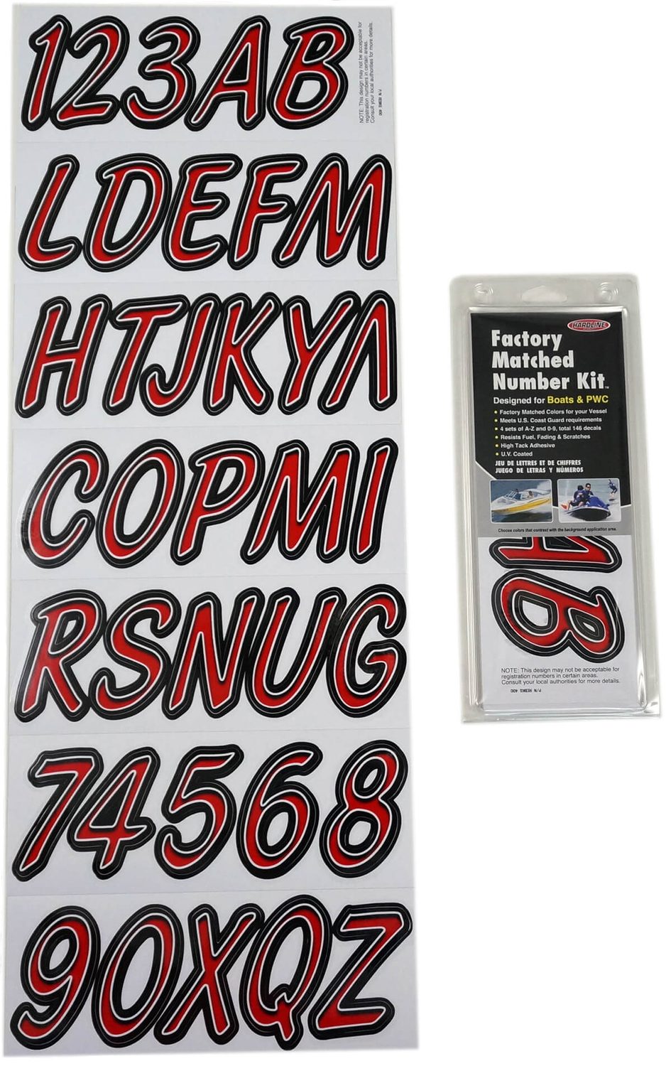ID Sticker Kit; Red / Black