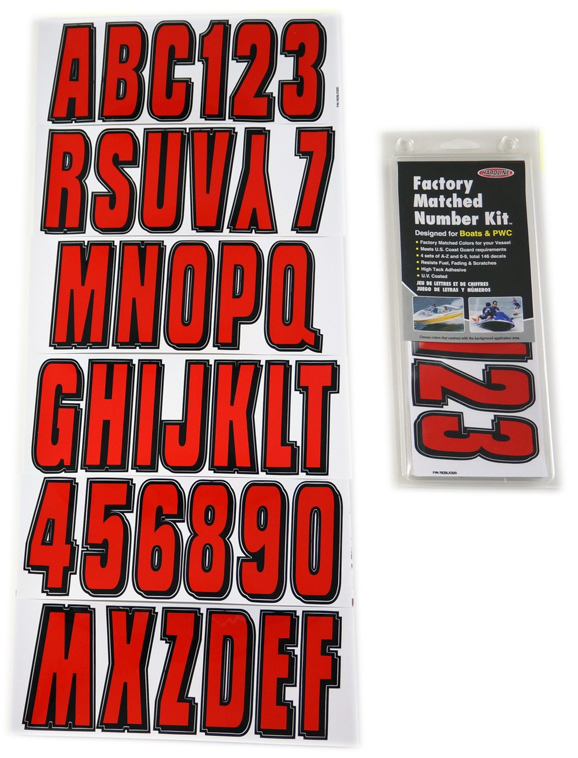 ID Sticker Kit; Red / Black
