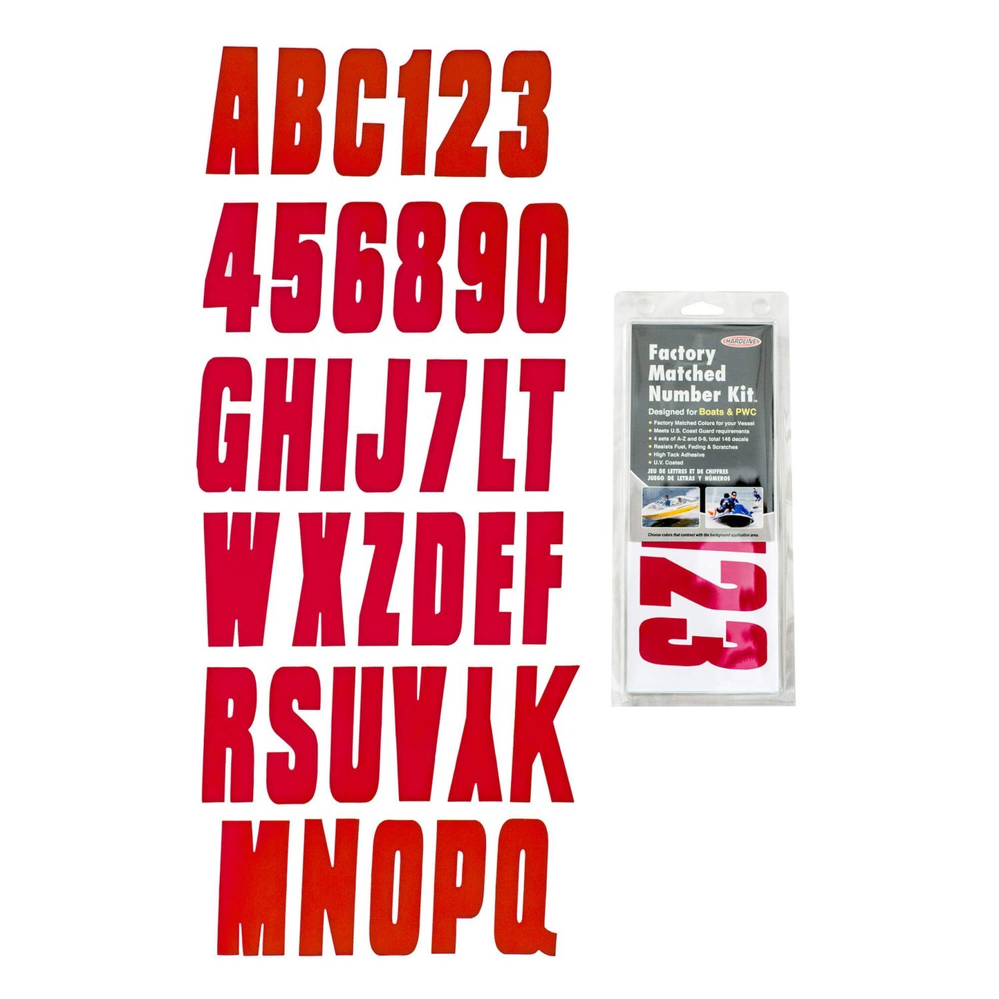 ID Sticker Kit; Solid Red