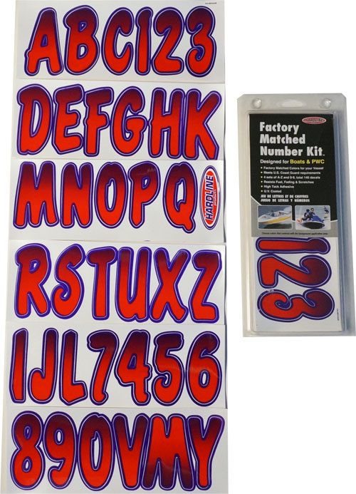 ID Sticker Kit; Red / Purple