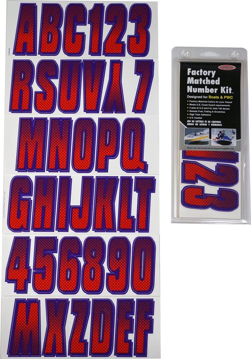 ID Sticker Kit; Red / Purple