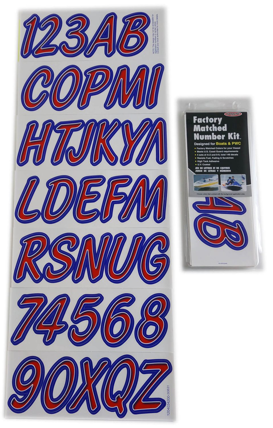ID Sticker Kit; Red / Purple