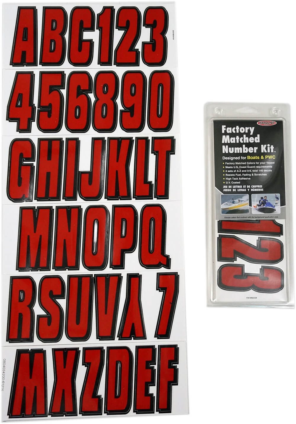 ID Sticker Kit; Red / Black