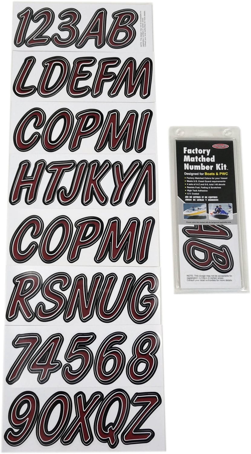 ID Sticker Kit; Red / Black