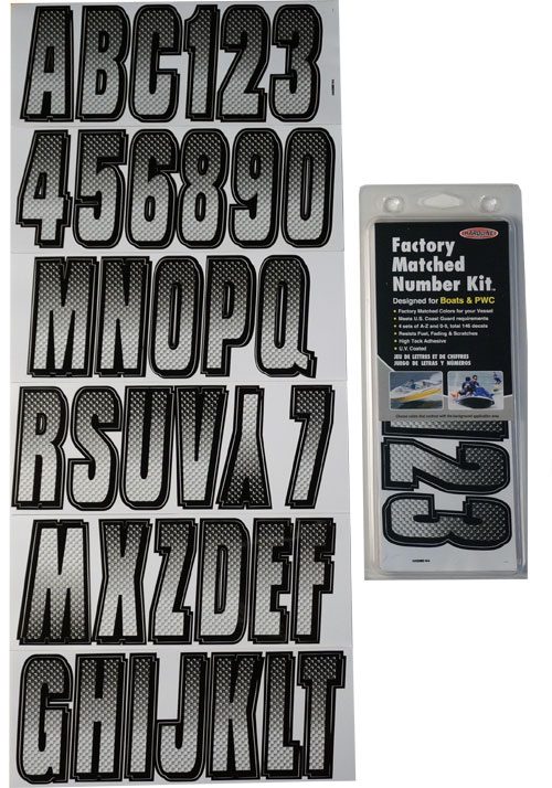 ID Sticker Kit; Silver / Black