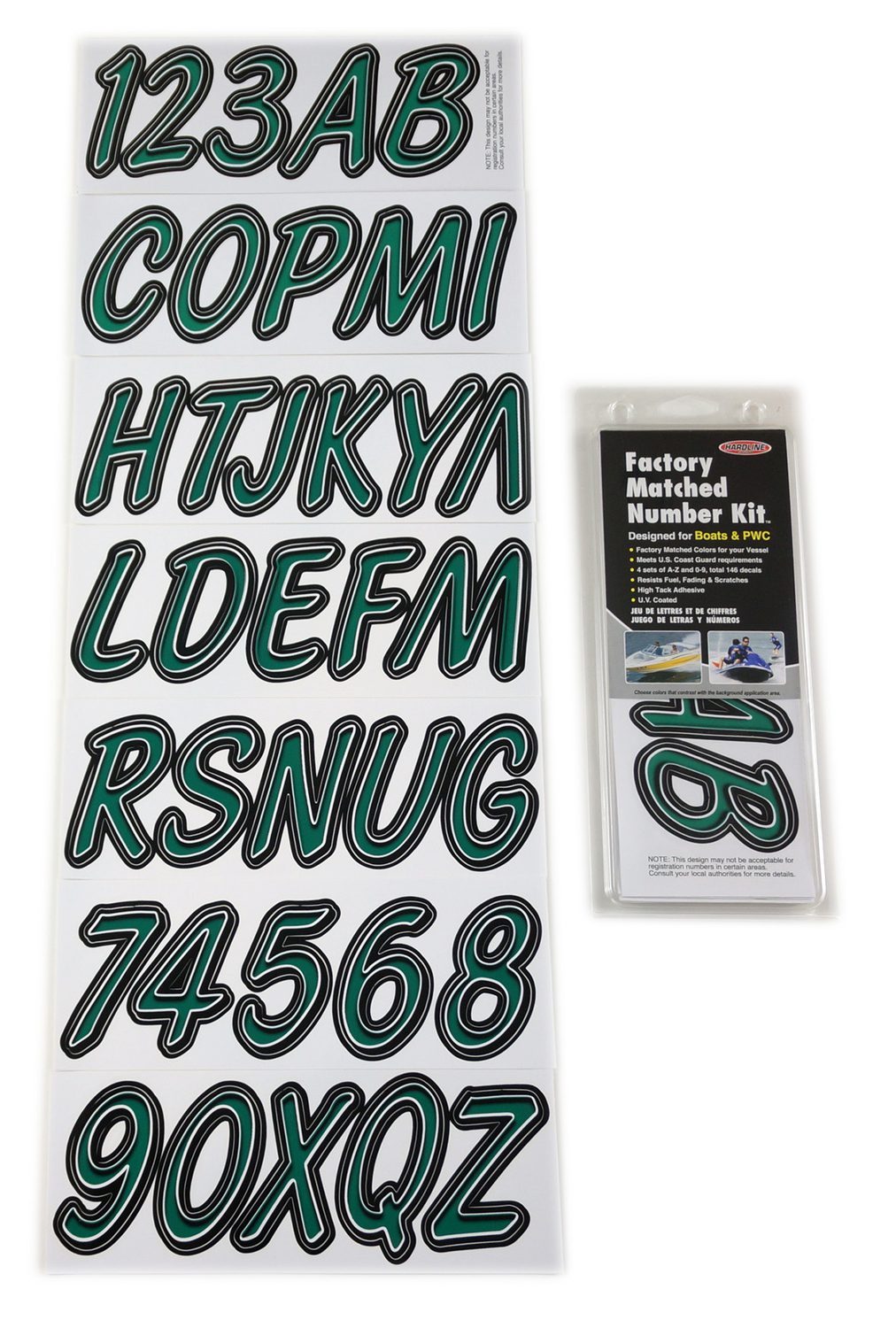ID Sticker Kit; Forrest Green / Black