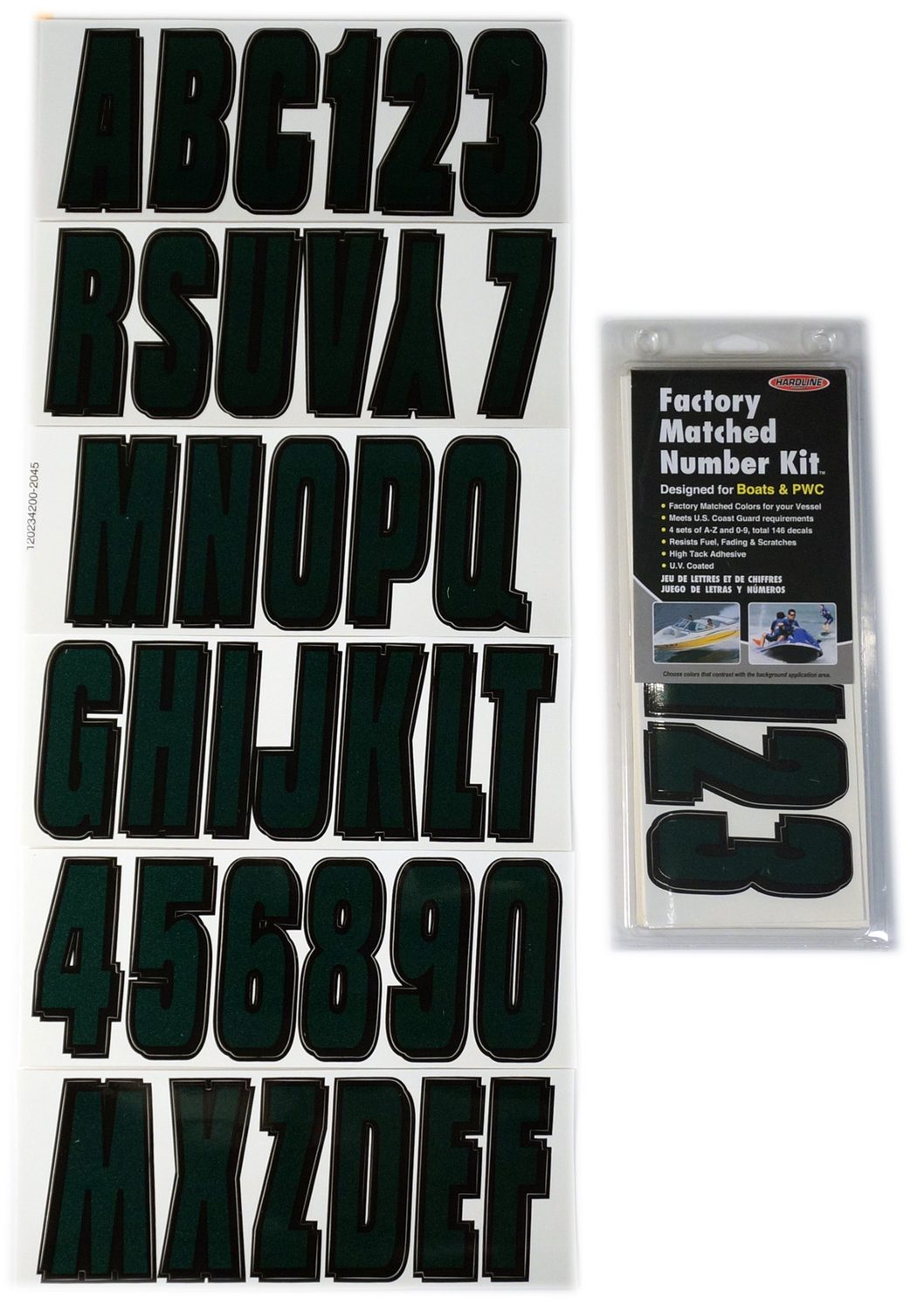 ID Sticker Kit; Forrest Green / Black