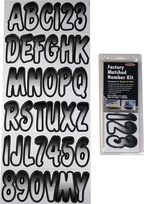 ID Sticker Kit; White / Black