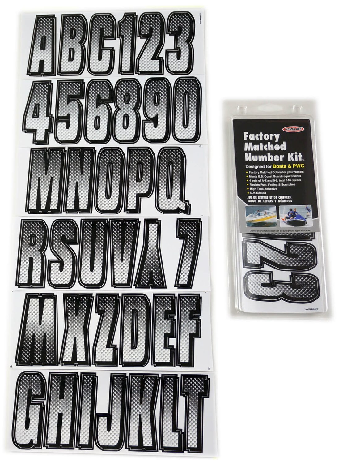 ID Sticker Kit; White / Carbon