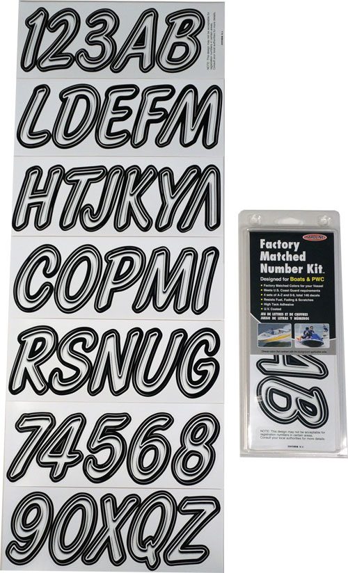 ID Sticker Kit; White / Black