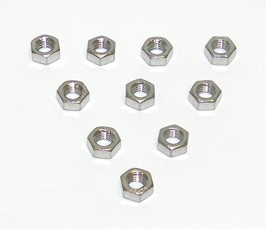 Nut, Hex; 5mm Stainless - Pack Of 10