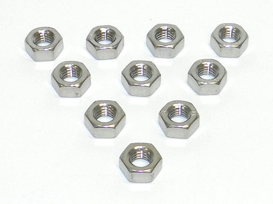 Nut, Hex; 8mm Stainless - Pack Of 10