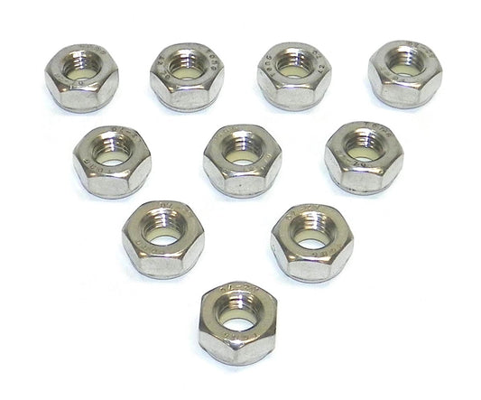 Nut, Nylon Lock; 10mm Stainless - Pack Of 10