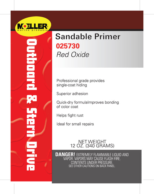 Sandable Primer; Red Oxide
