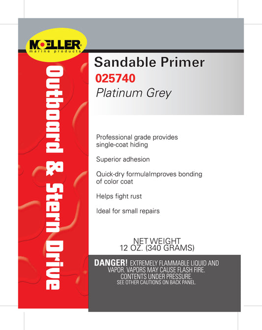 Sandable Primer; Platinum Grey