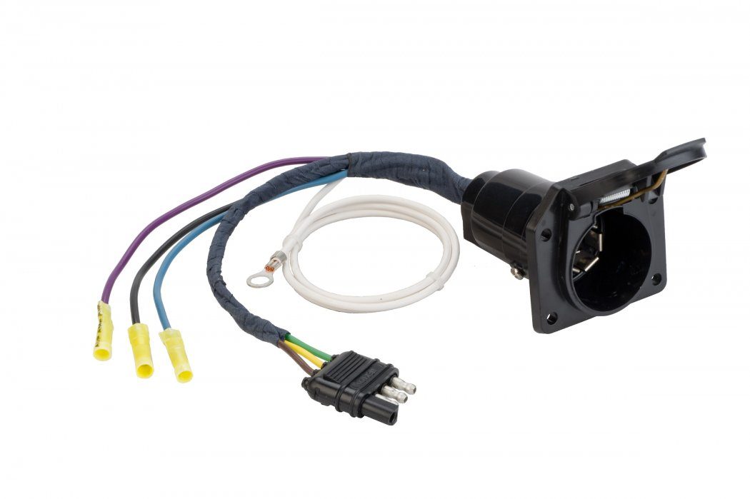Wiring Connector; 4 Flat To 7 Blade