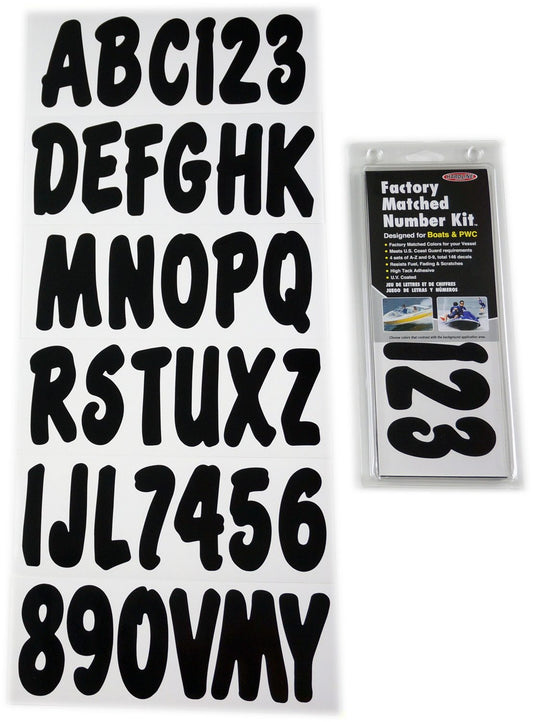 ID Sticker Kit; Solid Black