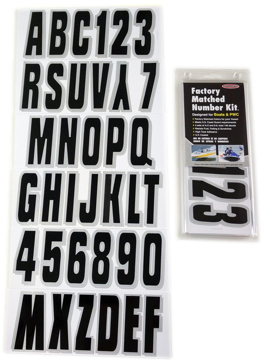 ID Sticker Kit; Black / Silver