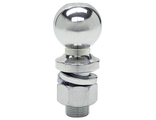 Hitch Ball, Chrome; 2'' Ball - 1'' x 2-1/8'' Shank