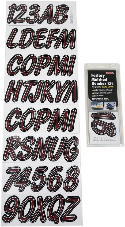 ID Sticker Kit; Red / Black