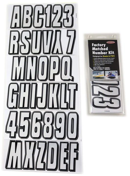 ID Sticker Kit; Silver / Black