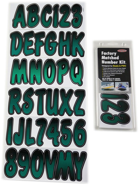 ID Sticker Kit; Forrest Green / Black