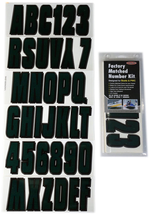 ID Sticker Kit; Forrest Green / Black