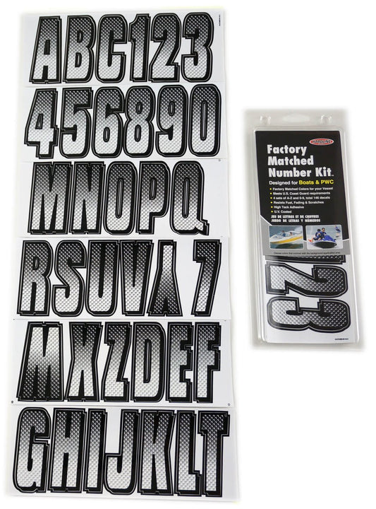 ID Sticker Kit; White / Carbon